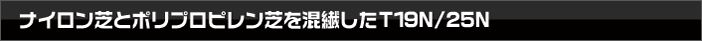 ナイロン芝とポリプロピレン芝を混繊したT19N/25N